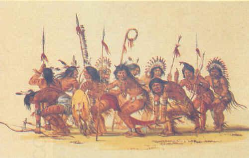 George Catlin War Dance oil painting picture